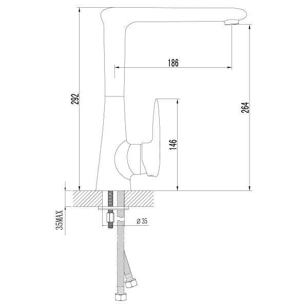 Смеситель Lemark Status LM4405C для кухни