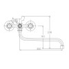 Смеситель для ванны HAIBA HB2209, длинный излив, латунь, хром