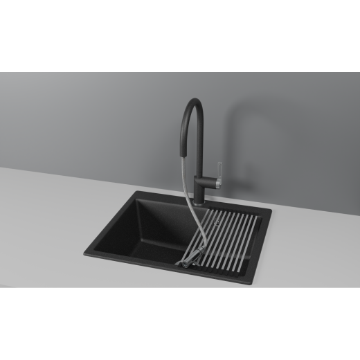 Смеситель Granula GR-8172 черный с выдвижным изливом