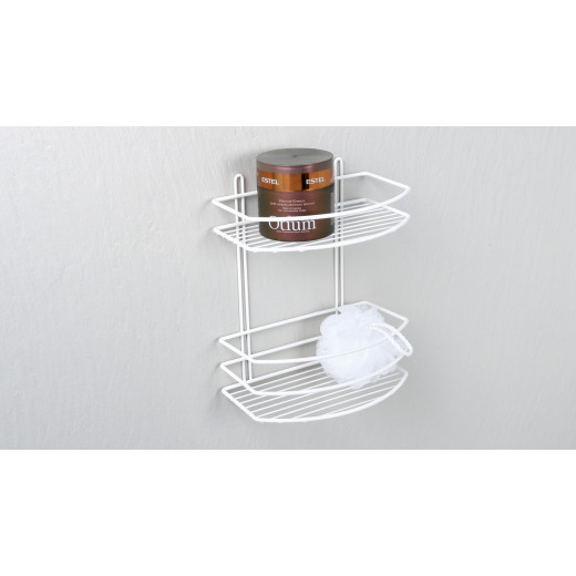 Fixsen Полка овальная двухтажная белая FX-720W-2