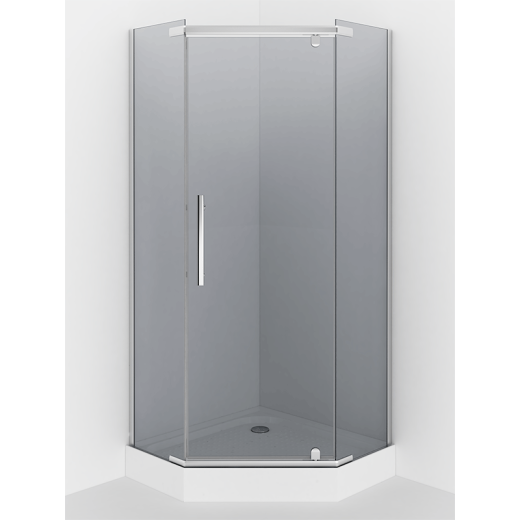 Душевое ограждение Erlit ER10109V-C4 (900x900x2000) пятиугольное, тонированное