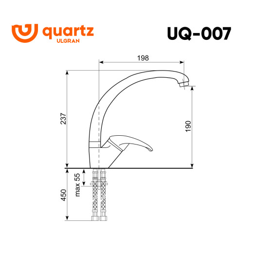 Смеситель для кухни ULGRAN Quartz UQ-007-03, десерт