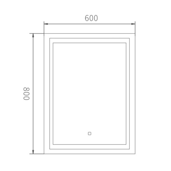 Зеркало HAIBA HB660 LED 600*800 мм