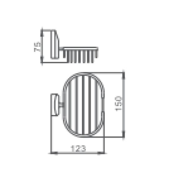 Мыльница HAIBA HB1602-2 металлическая, хром