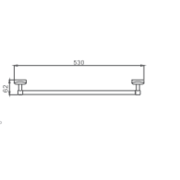 Держатель для полотенец HAIBA HB1601, 500 мм, хром