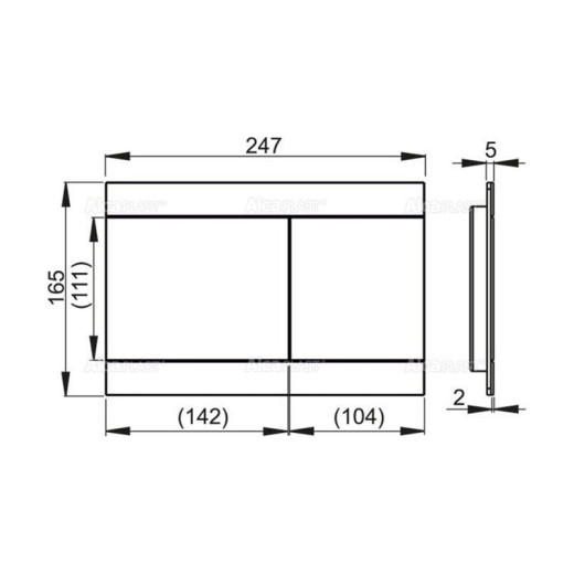 Кнопка упавления FUN мат/глянец, арт. FUN-INOX