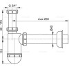 Сифон для умывальника Ø40 c накидной гайкой 5/4", арт. A43