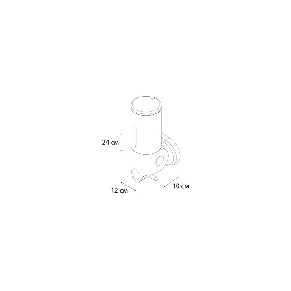 Fixsen HOTEL FX-31012A Дозатор для ж/м настенный 0,5 л (пластик)
