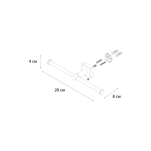 Fixsen KVADRO FX-61310D Держатель запасного рулона 2-ой