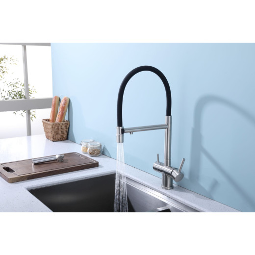 Смеситель для кухни со съемным изливом и подключением фильтра питьевой воды SPLENKA S70.63.05