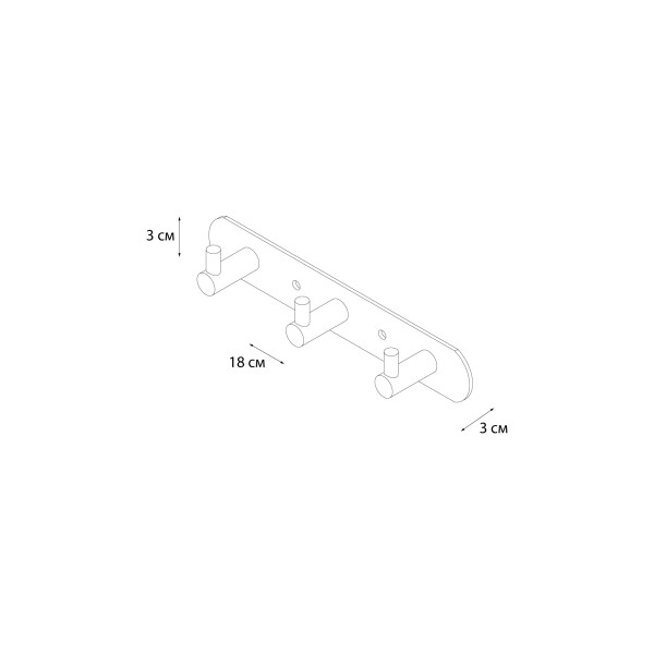 Fixsen HOTEL FX-31005-3 Планка 3 крючка
