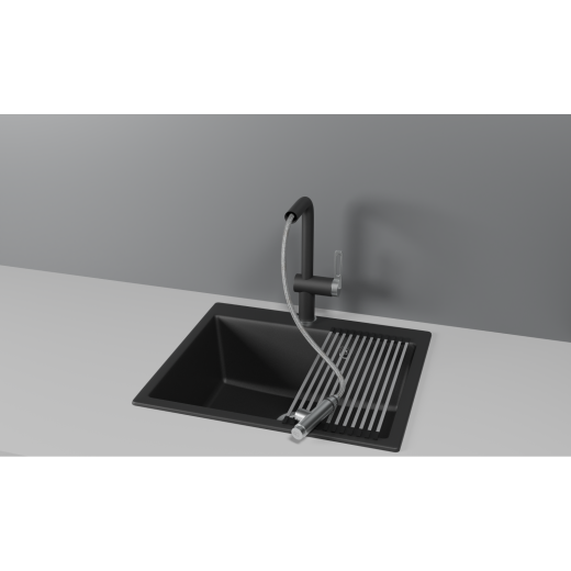 Смеситель Granula GR-8169 турмалин с выдвижным изливом