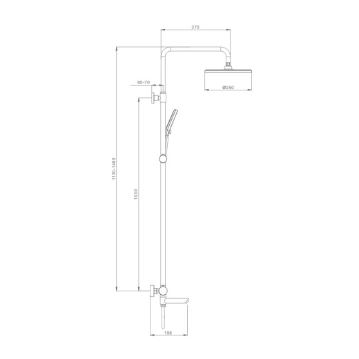 Душевая система для ванны SPLENKA S223.24.05