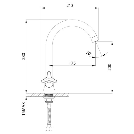 Смеситель Rossinka RS41-72U для кухни