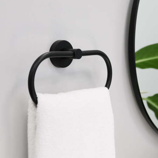 Зеркало Fixsen FX-1060B с подсветкой LED круглое 60х60см., цвет рамы черный