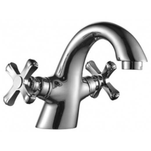 Смеситель Decoroom DR47011 двуручный для умывальника монолитный, хром