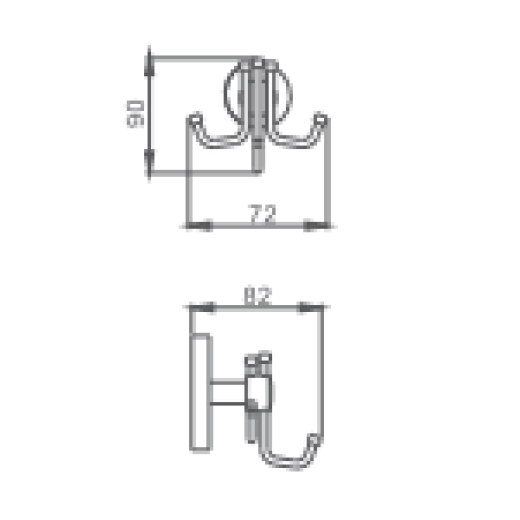Крючок HAIBA HB1705-3 тройной, хром