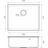 Кухонная мойка Rivelato Rinox 5444 UN нерж.сталь 1 чаша 540*440*200 мм арт.5444 UN