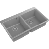 Кухонная мойка RIVELATO AXEL 90-2D 2-чаши 870*520мм grigio metallizzato