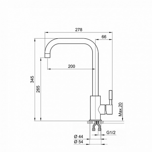 Смеситель Granula Standart ST-4033 песок для кухни