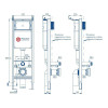 Система инсталляции Point Элемент для подвесного унитаза PN45124 (узкая, 35см)
