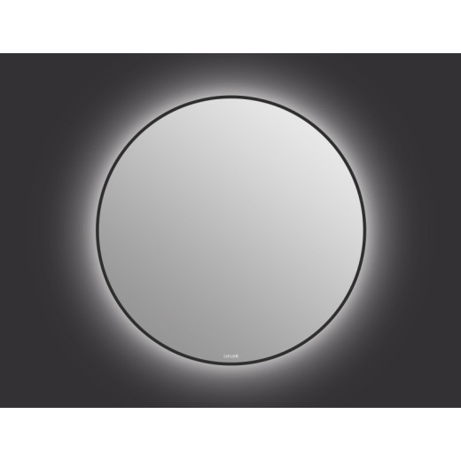 Зеркало Cersanit ECLIPSE smart 90x90 с подсветкой круглое черная рамка