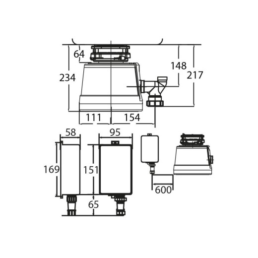 Измельчитель пищевых отходов STATUS NEXT 300 Compact, бытовой (новый артикул)