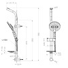 Душевой комплект Lemark LM8072C стойка душевая с лейкой 3-функц., мыльницей и шлангом 1,5 м., хром