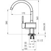 Смеситель Granula Standart ST-31 графит для кухни