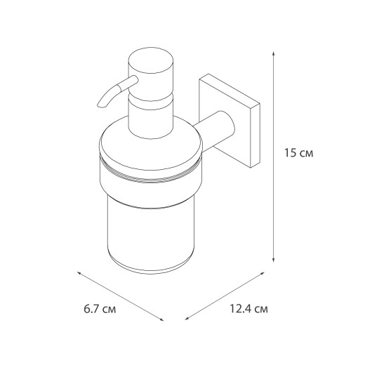 Fixsen LUX CHROME FX-15012 Дозатор жидкого мыла, хром