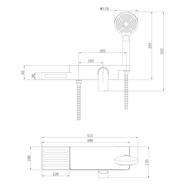 Смеситель Lemark Unibox LM6903CW для душа, хром-белый