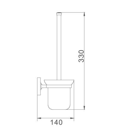 Ёршик HAIBA HB1710 туалетный настенный, хром