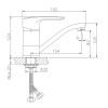 Смеситель для раковины HAIBA HB4566-2, латунь, хром