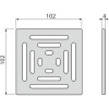 Решетка для cливных трапов из нержавеющей стали 102×102 мм, нержавеющая сталь, арт. MPV012