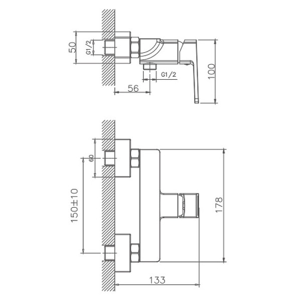 Гигиенический душ HAIBA HB55176, латунь, хром