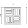 Решетка для cливных трапов из нержавеющей стали 102×102 мм, нержавеющая сталь, арт. MPV011