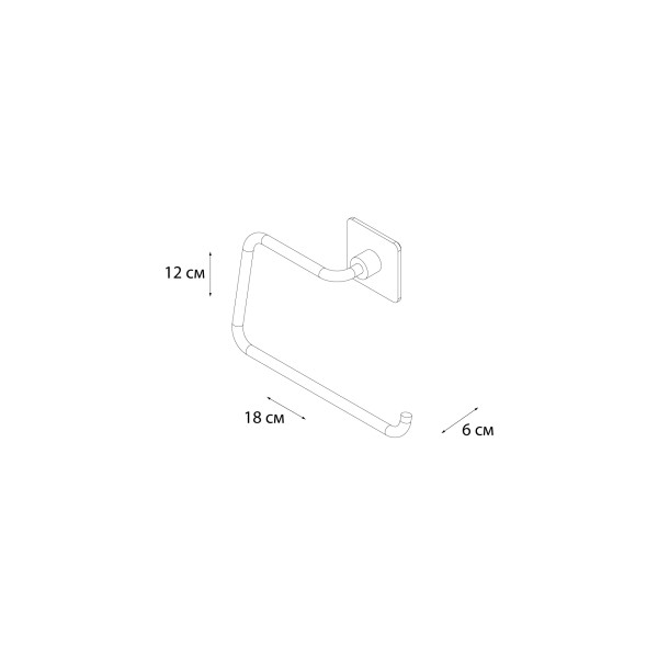 Fixsen SQUARE FX-93111 Полотенцедержатель полукольцо