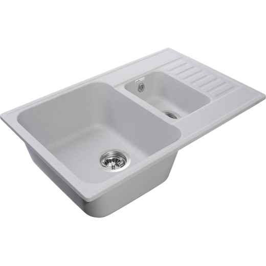 Мойка кухонная GranFest QUARZ GF-Z21K 1.5-чаш+кр. 740*480 (серый)