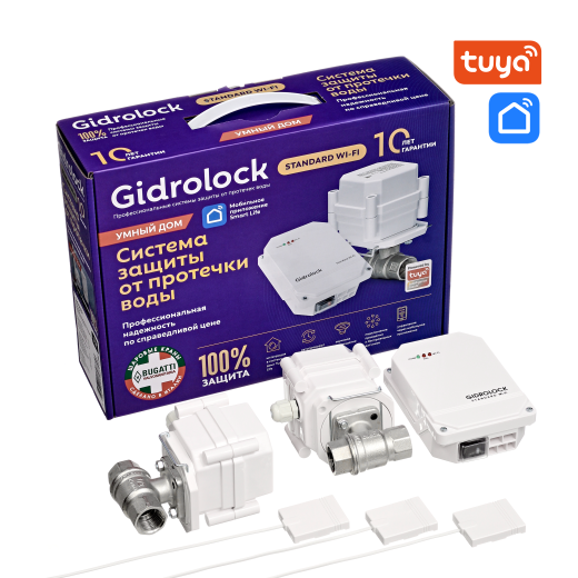 Комплект Gidrolock  STANDARD Wi-Fi BUGATTI 1/2, Gidrolock  32101021