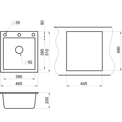 Кухонная мойка Granula GR-4651 графит