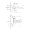 Смеситель для ванны HAIBA HB3204, латунь, хром