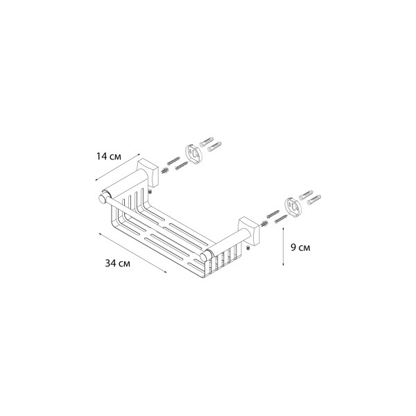 Fixsen KVADRO FX-61323 Полка универсальная