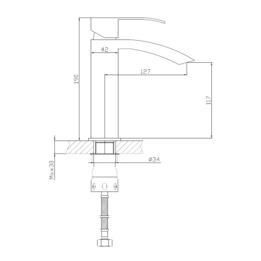 Смеситель для раковины HAIBA HB10815, нержавеющая сталь