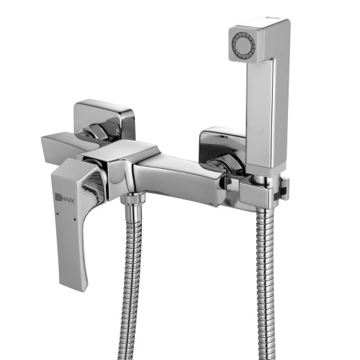 Смеситель Lemark Unit LM4518C настенный с гигиеническим душем, хром
