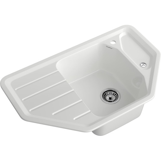 Мойка кухонная GranFest CORNER GF-C-800E угловая 800*500мм иней, мрамор
