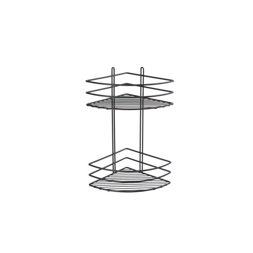Fixsen Полка угловая двухэтажная черная FX-710B-2