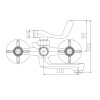 Смеситель для ванны HAIBA HB3024, короткий излив, латунь, хром