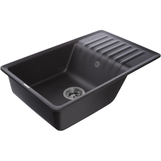 Мойка кухонная GranFest QUARZ GF-ZW-72 чаша+кр 760*480 (черный)