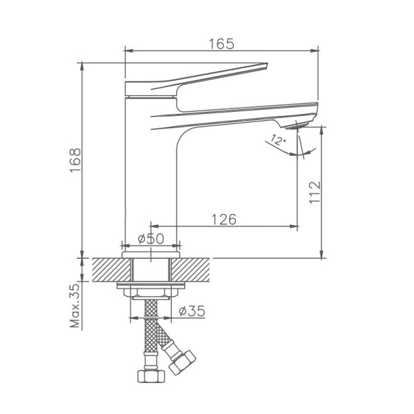 Смеситель для раковины HAIBA HB10572, латунь, хром - купить в Москве