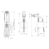 Комплект: Сливной двухрежимный механизм WIRQUIN One 3/6 L, заливной клапан Kompact, боковой, пластик